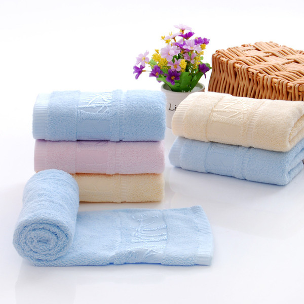 34x76cm Bamboo Fiber Bath Towel Solid Pink Soft Towel Home Hotel Towels Quick Absorbency free shipping