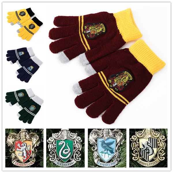 Harry Potter gloves School Unisex Knited gloves Cosplay Costume Warm Stripe gloves Christmas gift glove LA158-4