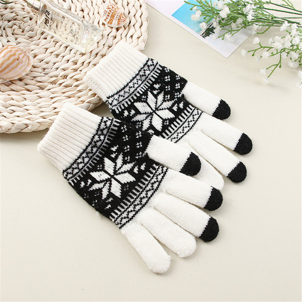 2019 Women Men Multi-function Knitted Screen Winter Gloves Soft Warm Mitten for iPhone Smartphones Laptop Tablet Knitted Gloves