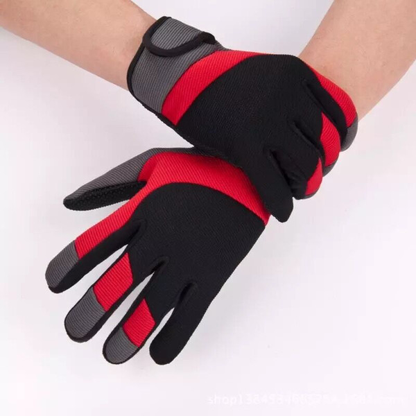 Fall and winter men's and women's all-finger sport riding gloves anti-skid breathable long-fingered outdoor riding gloves