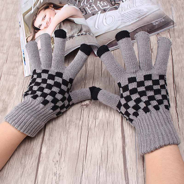 2018 New Winter Warm Knitted Stretchy Men's Gloves Soft Crochet Wrist Covered Finger Halter Gloves Male Business Mittens Mitaine