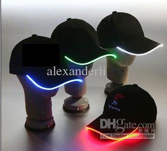 New Design LED Light Hat Party Hats Boys and Grils Cap Baseball Caps Fashion Luminous Different Colors Adjustment Size Free Shipping