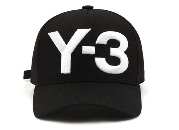 Y-3 Black Men Baseball Hat Women Curved Snapback Strapback Sport Golf Hip-Hop Caps Adjustable Outdoor Hiking Camping Summer Sun Hats PPMY