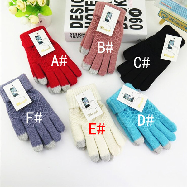 Unisex New Fashion Gloves Korean Autumn Winter Turned Imitation Cashmere Warm Touch-Screen Gloves Knitted Wool Padded Gloves