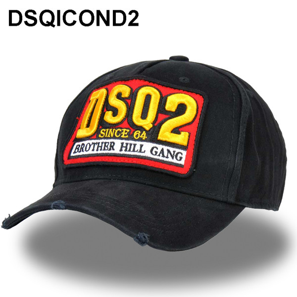 DSQICOND2 DSQ2 Solid Pattern Hats Letters DSQ2 Baseball Cap ICON Cap for Man Woman Black Cap Dad Hats