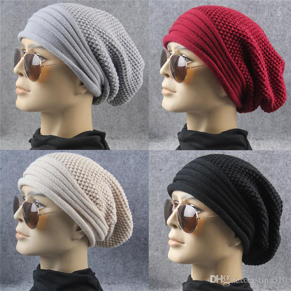 Fashion Knitted Beanies Women Beanies Winter Beanies Autumn Casual Cap Women's Warm Winter Hats Unisex Men Casual Wool Hats B0872