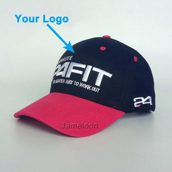 Curve visor unisex adjusting size 3D embroidery DIY logo sport cap adjustable back buckle custom baseball hat low quantity