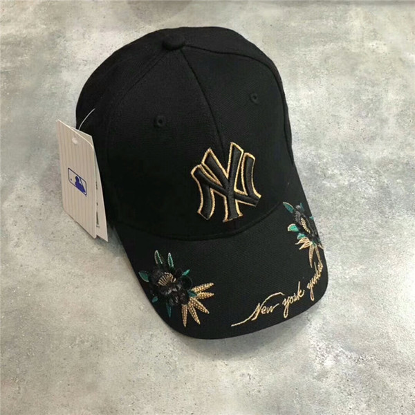 Premium brand embroidered cotton hats men and women luxury black white pink tricolor baseball caps spring summer hat sales