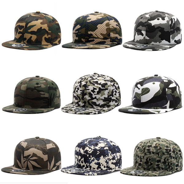 Wholesale new fashion baseball caps camouflage for men hip hop outdoor sport adjustable snapback free shipping ball caps