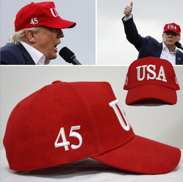 Adjustable Snapback Hat Trump Baseball Cap 3D Alphabet Embroidered Hat Cap USA Baseball Cap