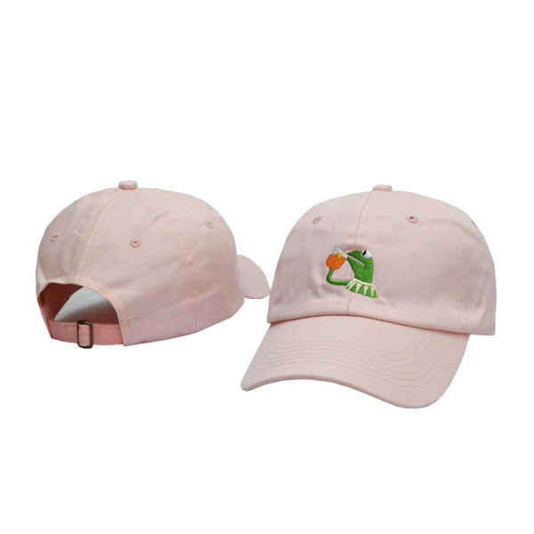 Tide brand embroidery James with the section kemi frog bend eaves baseball cap couple Korea bend along the cap