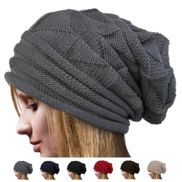 Fashion Beanie Skull Caps Korean Fold Curling Cap Autumn Winter Ski Wool Cap Outdoor Sports Ski Knit Hat