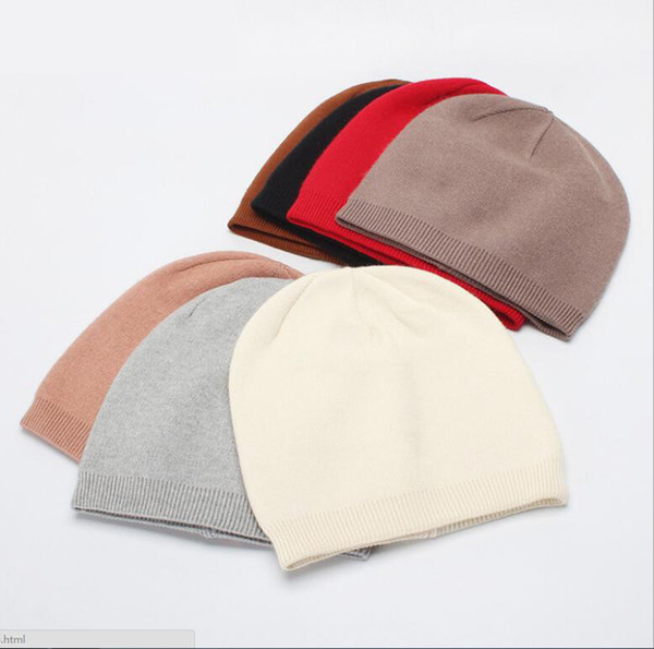 2017 New Fashion Autumn Winter Wool Cap Cashmere Knit Cap For Women wWild Solid Color Hood Caps