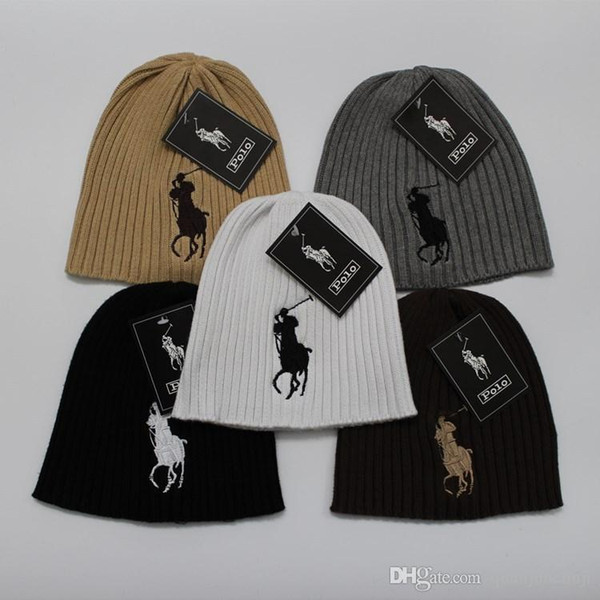 POLO beanies small horse embroidery knitted autumn winter warm hats men women couple outdoor skull cap gorro black white
8000
 grey