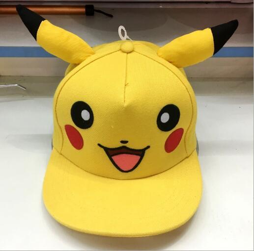 15pcs Cartoon pika chu mix boy girl Fashion Sun Hat Cloth cap Casual Cosplay Baseball Cap gifts U2