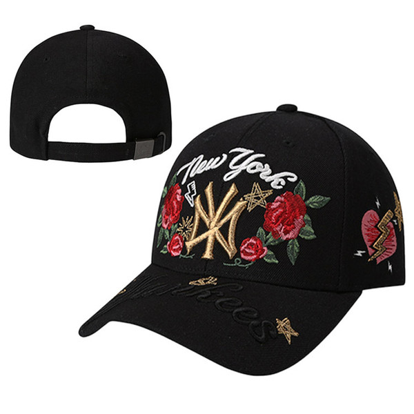 2019 Designer women Baseball Caps New Brand Head Hats Gold Flower red bone Men Women casquette Sun Hat gorras Sports Caps