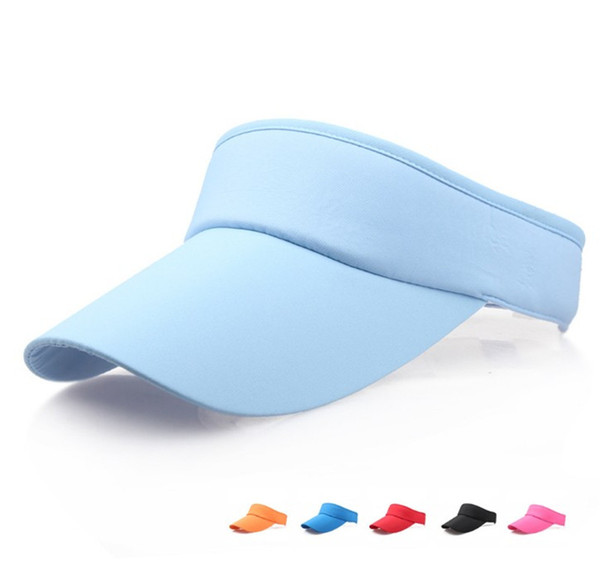 Large Brim Mesh Clip On Visors Sun Caps Sport Hat For Women Men Sun Visor Cap Adjustable Tennis Golf Headband Cotton Hat Snapback