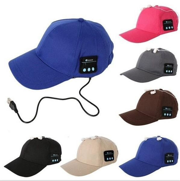 Wireless Bluetooth Headphone Sports Baseball Cap Canvas Sun Hat Music Handsfree Headset with Mic Speaker for Smart Phone J024