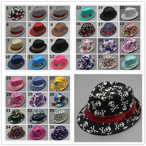 Unisex casual fedora trilby hat Baby kids children's Caps accessories hat dandys Jazz cap R157