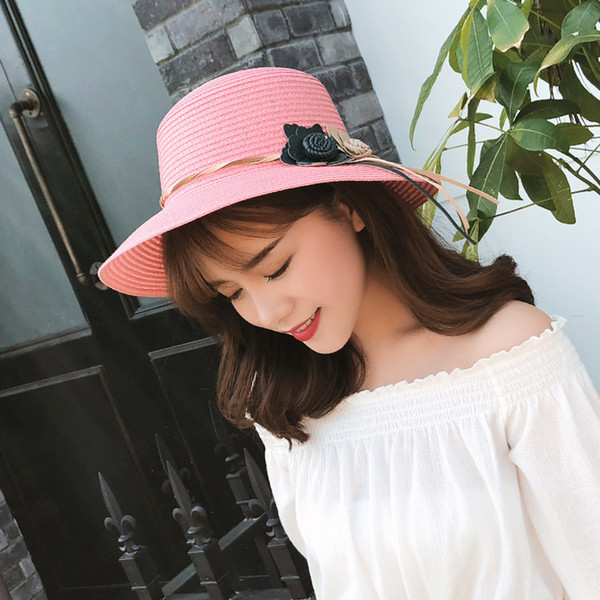 2018 Brand New South Korean Version Sunshade Female Beach Hat Handcrafted Straw Hat Outdoor Sun Protection Hats