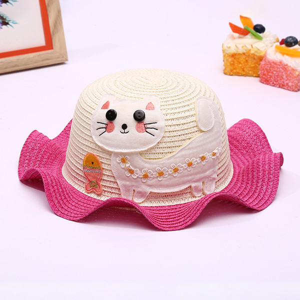 2018 Brand New And Hot Sale Style Travel Sun Protection Hats Wave Side Creative Children's Sun Hats