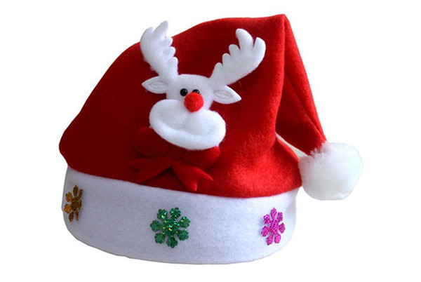 Fashionable accessory Merry Christmas hats party Gifts Santa Snowman Moose Decals for kids