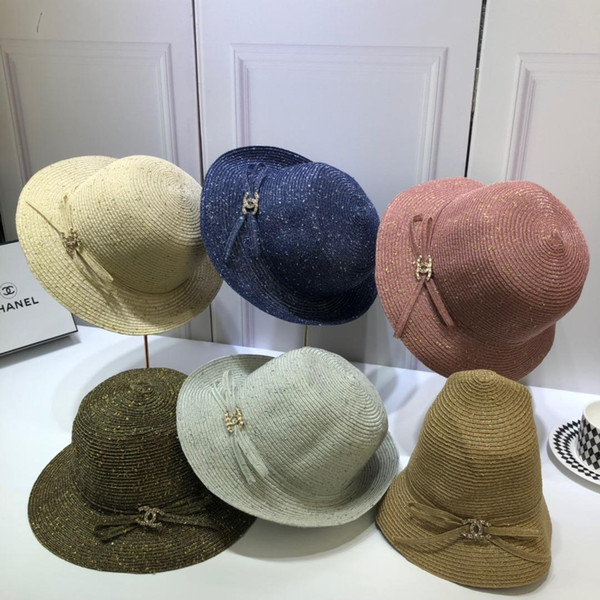 Man Women Straw Hat Summer Beach Hats Children And Adult Size Flat Top Straw Hat Men Boater Hats Flat Bowler Hat off-w4