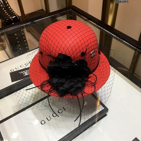 Wool Cashmere Peaked Beanie Cap Wool Yarn Hats Autumn And Winter LADIES Wide Brim Sun Hat (24094)