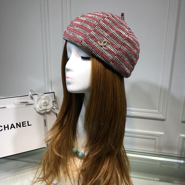 Wool Cashmere Peaked Beanie Wool Yarn Hats Autumn And Winter LADIES Wide Brim Sun Hat (03282)