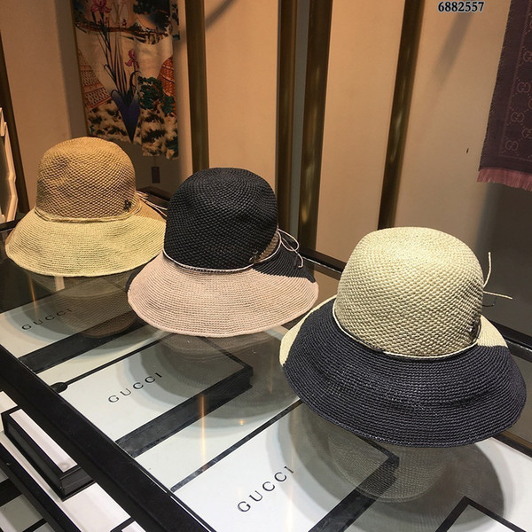 2019 summer new big eaves hats for women amazing fashion high quality elegant Fine jacquard