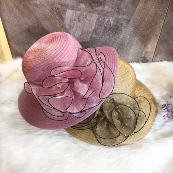 2019 The new big eaves hats for women goddess high quality Light breathable Elaborate Imported organza