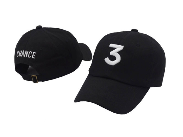 Popular Singer Chance The Rapper 3 Chance Cap Black Letter Embroidery 3D Baseball Cap Hip Hop Streetwear Snapback Hats