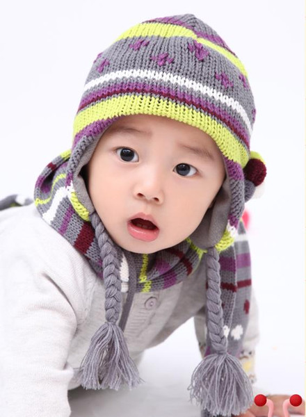 Lovely baby hat scarf gloves three-piece suit children hat scarf gloves packagesChoose two age stage high quality