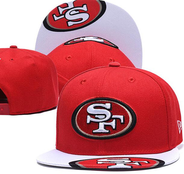 NEW Men's SF 49ers Fan's Adjustable Hat Fashion Brand Hip Hop Flat Brim Women Snapback Cap Men Women Bonnet Street Bone