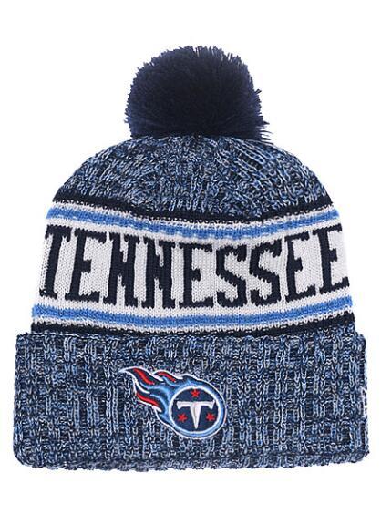 NEW Men's Tennessee Knitted Beanie Cap Wool Warm Baseball Titans Striped Sideline Cuffed Pom Beanie Hats Men Women Bonnet Beanies Skull