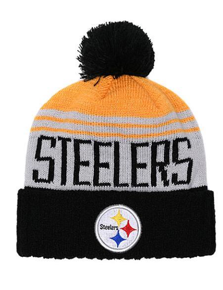 Cheap Men Women Winter Out Door Beanies Fashion Fans Brand Hip Hop Steelers Skull Beanie Hats Pom Cuffed Knit Cap