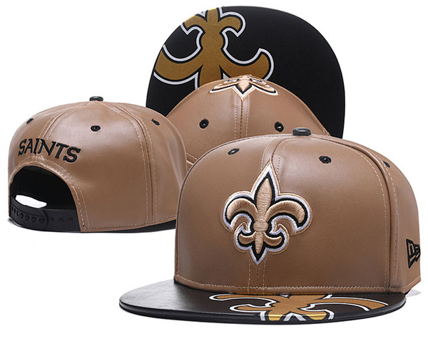 One Piece Popular Hip Hop Saints Leather Flat Hats Team Logo Embroidered Sport Ajustable Headwear Sports Classic Snapback Caps