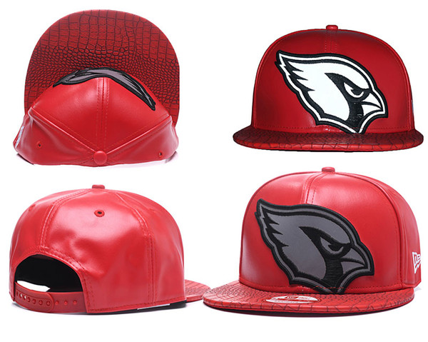 One Piece Cheap Hip Hop Cardinals Red Color Leather Flat Hats Team Logo Embroidered Sport Ajustable Headwear Sports Classic Snapback Caps