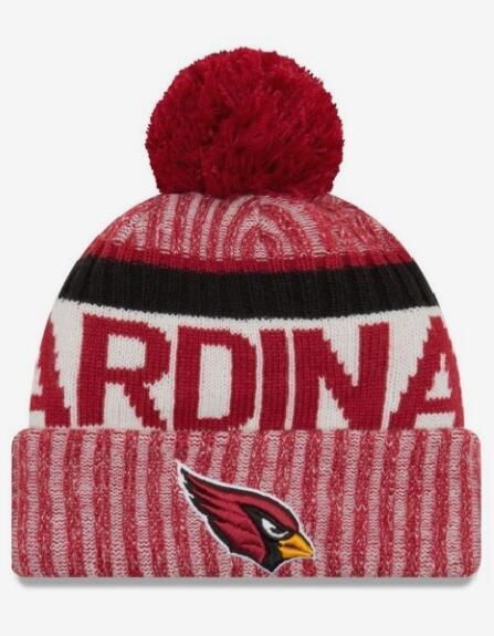 NEW Men's Cardinals Knitted Cuffed Pom Beanie Hats Striped Sideline Wool Warm ice Hockey Beanie Cap Men Women Bonnet Beanies Skull Hat