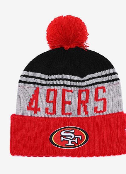 Free Shipping One Piece Cheap Hip Hop Beanies Team Logo Embroidered SF 49ERS Cuffed Knit Hat Sport Skull Men Women Winter Caps