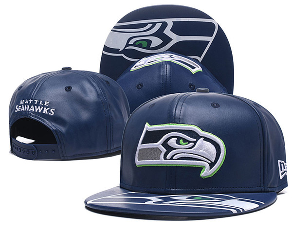 One Piece Popular Hip Hop Seahawks Leather Flat Hats Team Logo Embroidered Sport Ajustable Headwear Sports Classic Snapback Caps