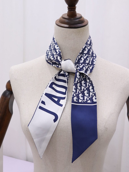 High quality Woman Silk Scarf Square Scarf Shawl Wraps Hot Sale Dot Plaid Satin Scarf Printed For Spring Summer Autumn Winter