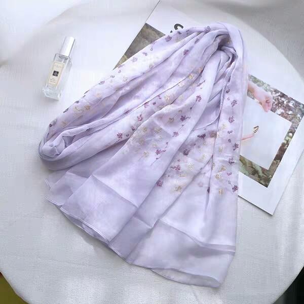 New Spring Autumn and Summer Chiffon Scarf Female and Korean Edition Long-style Baitao National Wind Shawl Dual-purpose Scarf