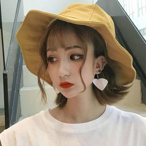 Female Fisherman Hat Female Xia Han Edition Baitao Japanese Travel Student Pot Hat Lotus Leaf Edge Sunscreen