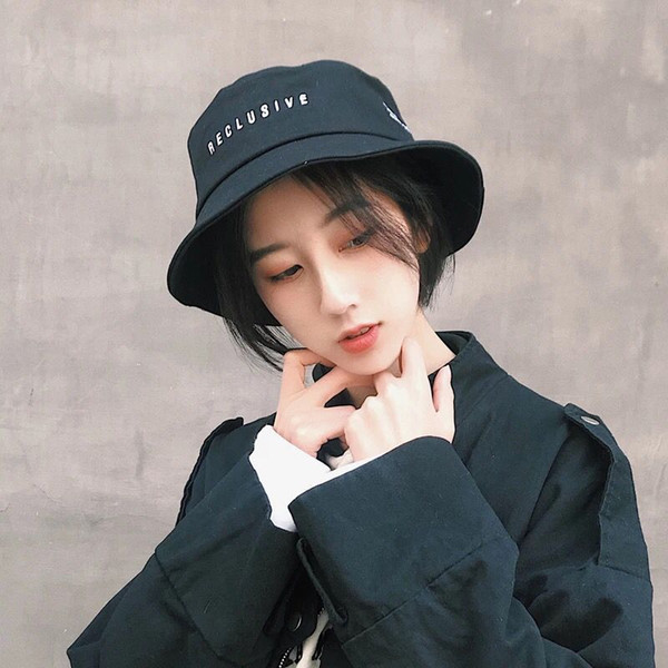 Japanese leisure students basin hat travel contracted men and women couples chic south Korean fisherman hat female han version