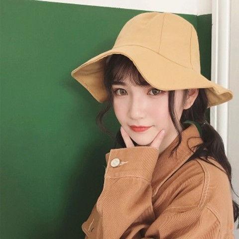 Hat Female Spring and Summer Sunscreen Sunshade Cap Korean Fisherman's Cap Lovely Baitao Japanese Alphabet Beach Sunhat