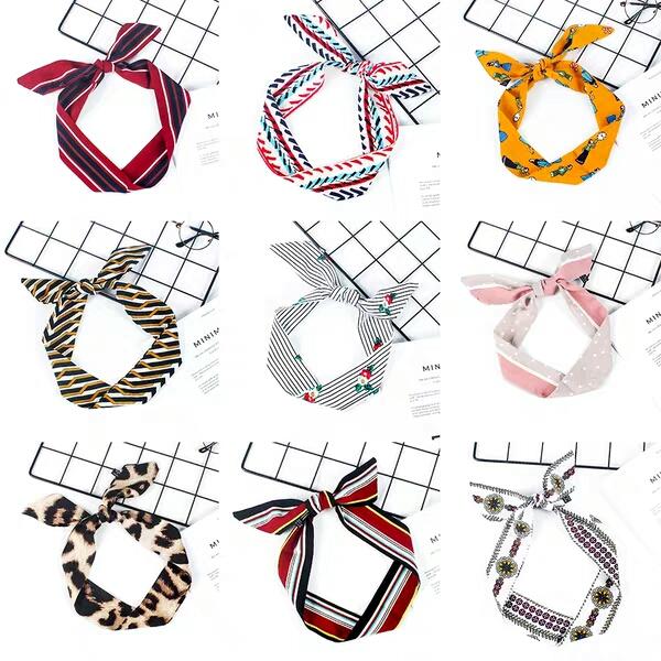 Korean Narrow Female Ribbon Hair Belt Chic Hundred Straps Scarf and Headscarf Decoration