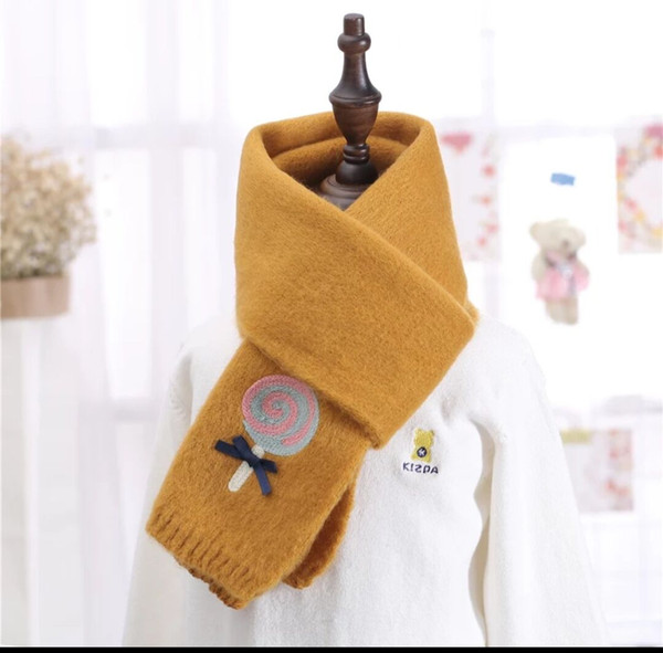 Children's warm autumn and winter Korean version of cashmere imitation cute boy's neck scarf girl's red scarf long baby style