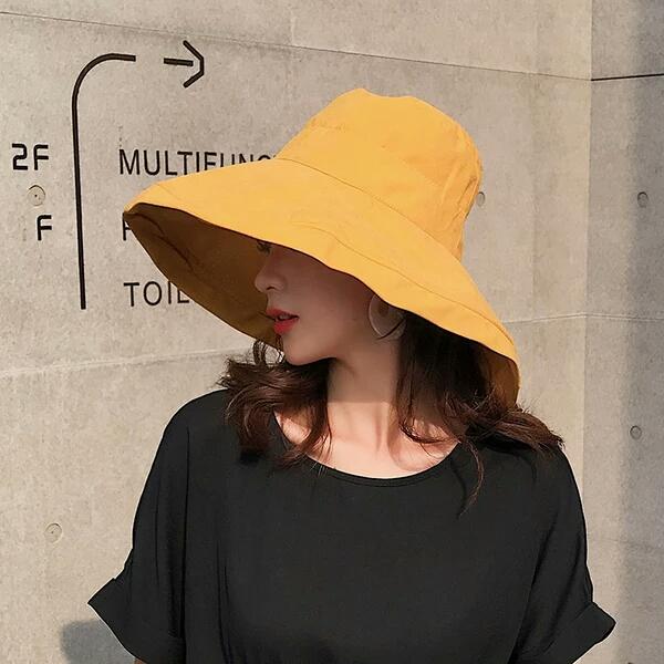 Hats, women, summer sun shading cap, Korean version, big eaves, fishermen's hat, women, summer chic, etc.