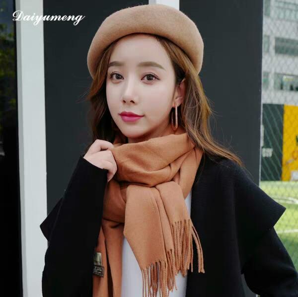 Wool hat Beret Female Autumn and Winter Korean edition Baitie net Red British wool pumpkin painter Japanese bud hat trend